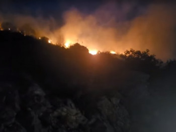 Пожар у Поповом пољу, ватра на неприступачном терену (ВИДЕО)