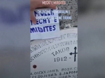 Oskrnavljen spomenik srpskim borcima u Tirani (VIDEO)