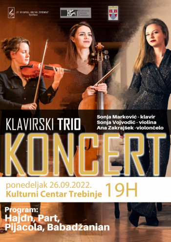 НАЈАВА: КОНЦЕРТ КЛАВИРСКОГ ТРИА