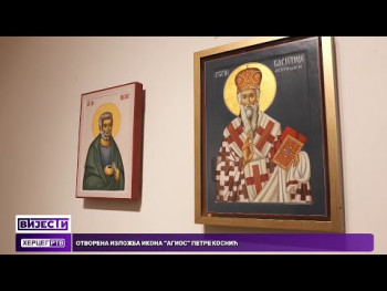 Otvorena izložba ikona ''Agios''Petre Kosnić(Video)