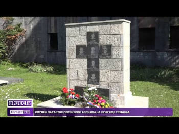 Služen parastos poginulim borcima na Humu kod Trebinja (VIDEO)