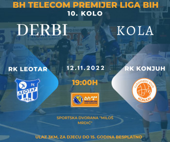 U subotu (12.11.2022.) od 19č derbi 10.kola 