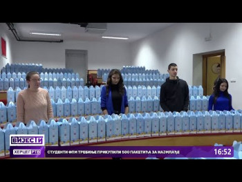 Студенти ФПМ Требиње прикупили 500 пакетића за најмлађе (Видео)