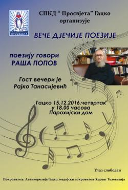 Gacko: Veče dječije poezije