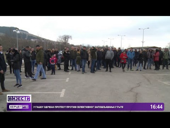 Protest građana protiv selektivnog zapošljavanja u RiTE Gacko (VIDEO)