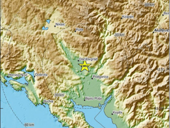 Slab zemljotres u Crnoj Gori