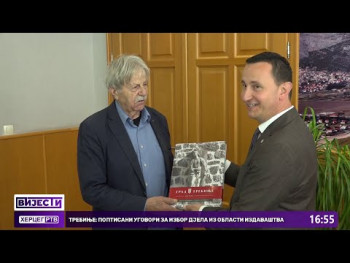 Ljubivoje Ršumović, poznati književnik i pjesnik, u posjeti Trebinju (VIDEO)