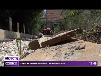Počela izgradnja stepeništa u naselju Hrupjela ( video ) 