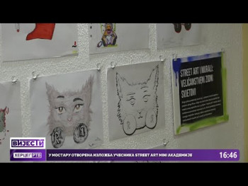 U Mostaru otvorena izložba učesnika Street Art Mini akademije ( VIDEO )