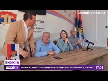Opozicija u Trebinju u raskolu, Vukanović napustio konferenciju za medije (Video)