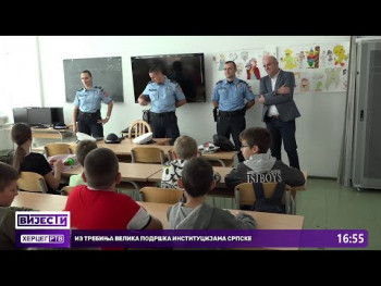 Formirana školska saobraćajna patrola u O.Š. 'Sveti Vasilije Ostroški i Tvrdoški' ( video )