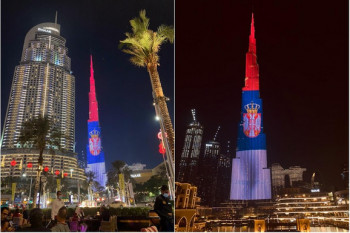 Najveća zgrada na svijetu u bojama srpske zastave (FOTO/VIDEO)