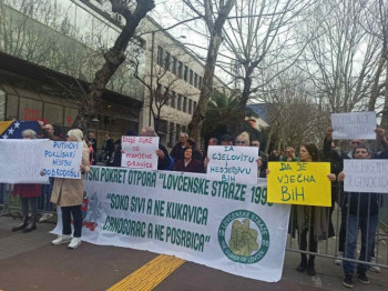 Ко су Црногорци са транспарентима против Додика и Путина?