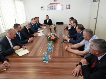 Dodik, Vučić i Višković razgovarali sa rukovodstvom Bileće 