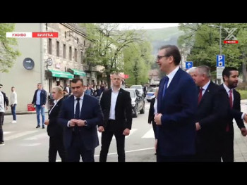 Vučić u Bileći: Neizmjerno zahvalan na toplom dočeku i ogromnoj ljubavi prema Srbiji -video
