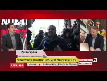 OTVORENI STUDIO - Demonstranti reporterki Informera oteli telefon u Novom Sadu! (video)