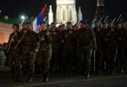 Pripreme za paradu - Srbi marširaju Crvenim trgom (VIDEO)