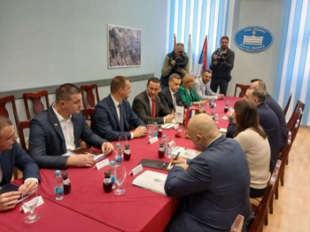 Предсједник Српске са руководством Града Требиња