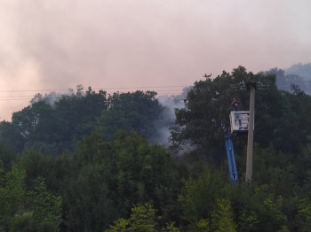 U požaru u Mrkonjićima izgorjelo 17 stubova: Velika materijalna šteta za Elektro Hercegovinu