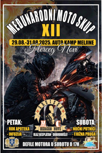 Kraj avgusta u Herceg Novom biće u znaku 12. Međunarodnog moto skupa