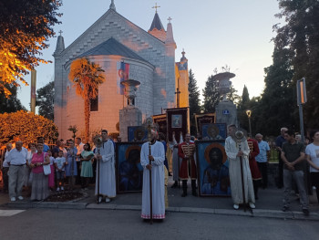 Preobraženska litija u Trebinju - ulice pune ljudi