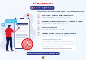 Електронско заказивање термина за подношење путне исправе на још 15 локација у Српској