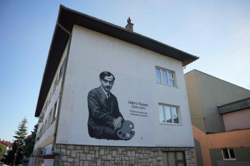 Oslikan mural Jeftu Periću u Gacku