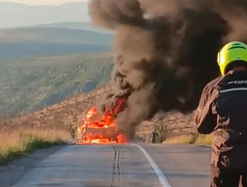 Gorio automobil na Žegulji