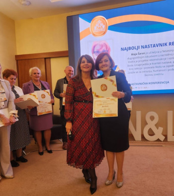Nevesinjska učiteljica Mara Šaran dobila priznanje „Najbolji nastavnik regiona“