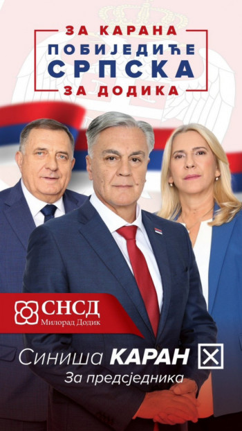 Dodik i Karan večeras sa Trebinjcima na centralnoj tribini SNSD-a