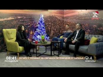GOSTI jutarnjeg programa: Bojan Okuka, direktor zatvorenog bazena u Trebinju, i Boban Brnjoš, sekretar Sportskog društva „Leotar“ i Škole sporta