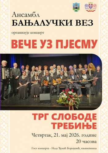Ansambl 'Banjalučki vez' organizuje koncert u Trebinju