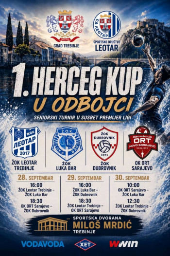 Trebinje domaćin prvog ''Herceg kupa'' u odbojcima