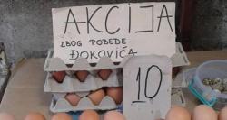 E, to je već nešto: Zbog pobede Đokovića smanjio cenu jaja na pijaci!