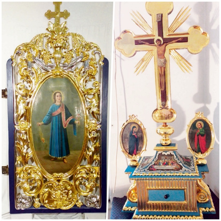 Бочне двери из цркве Светог Ђорђа у Темишвару (1) и дарохранилица из цркве код Сегедина (2)